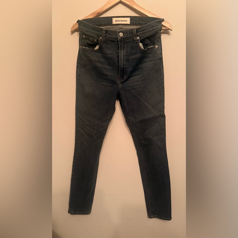Reformation Dark Gray Skinny Jeans